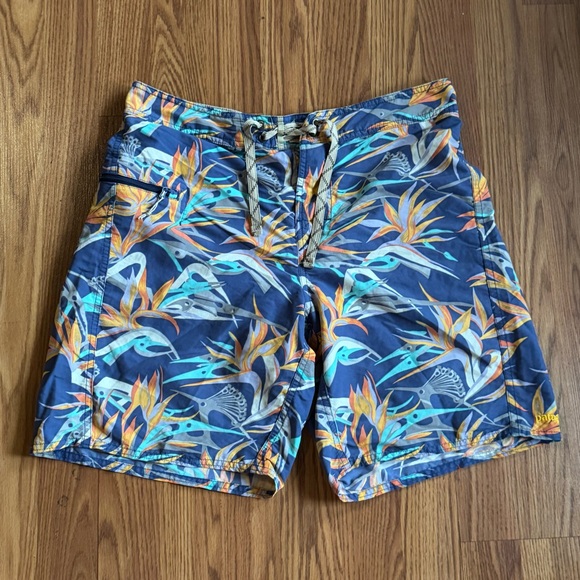 Patagonia Tropical Hawaiian Swim‎ Trunks Board Shorts Size 32
